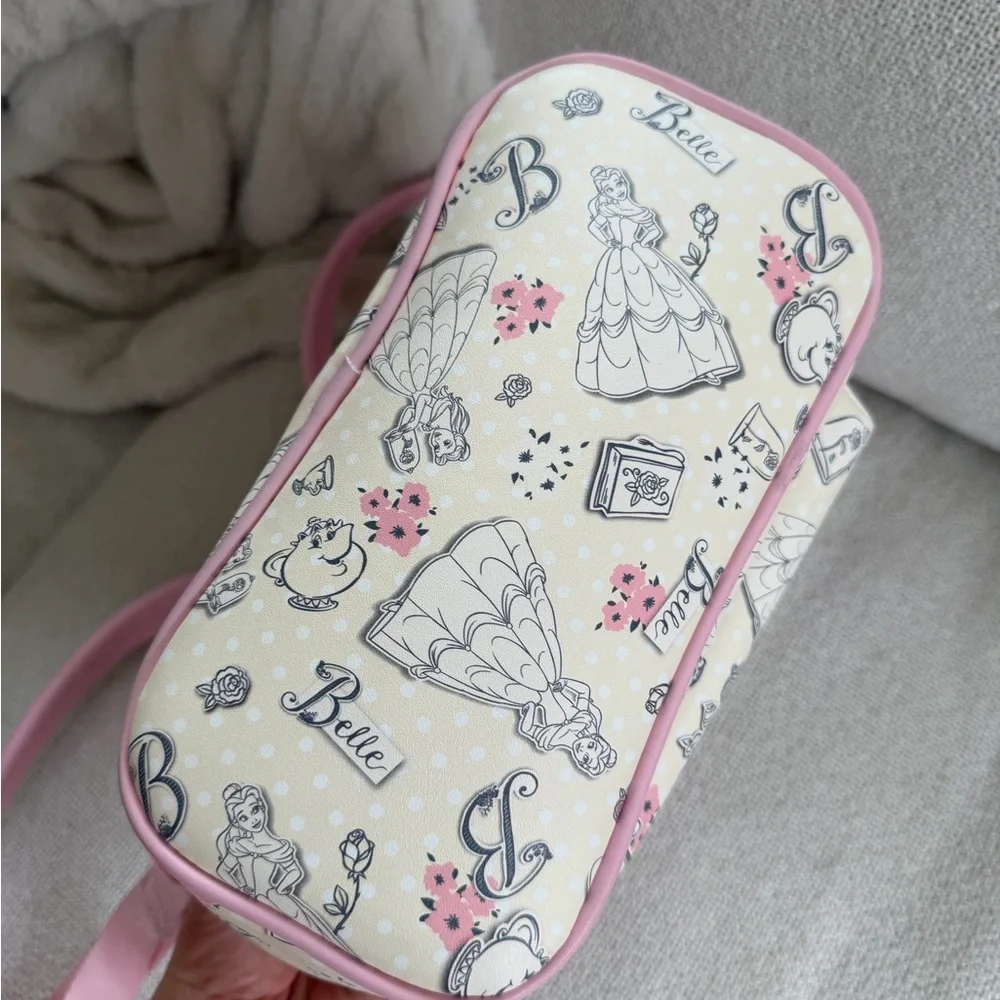 Loungefly Disney Beauty and The Beast Belle Pink Line Art Backpack - Picture 3 of 9